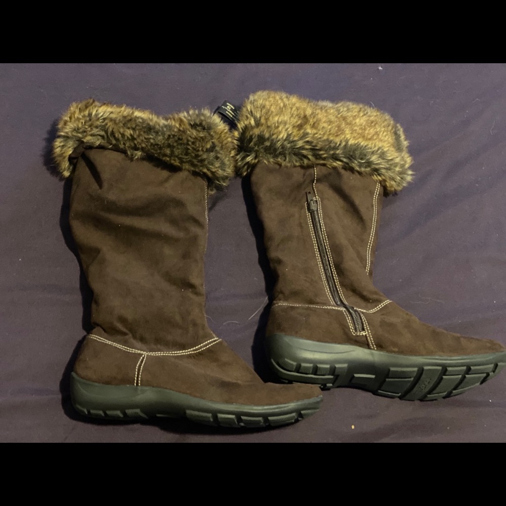 Brown Fur boots, never worn